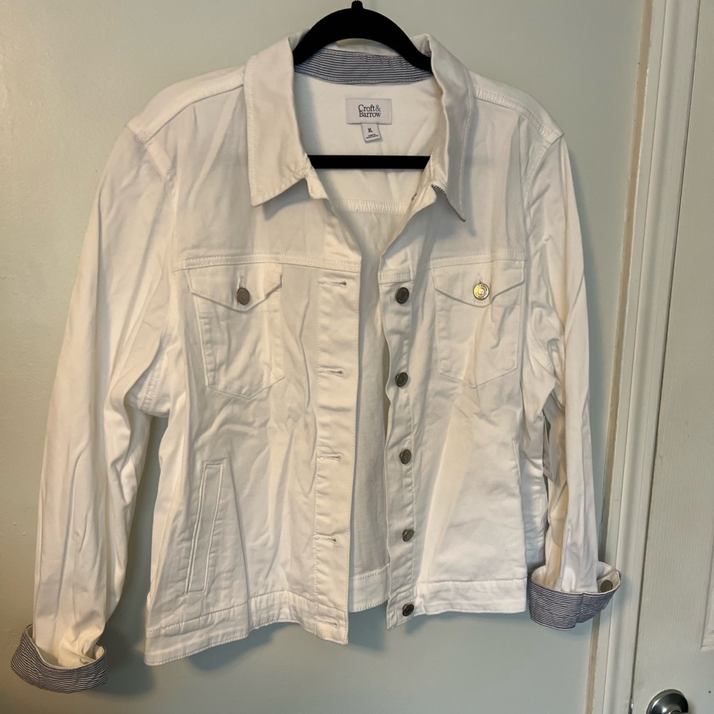 Croft & Barrow white jean jacket
